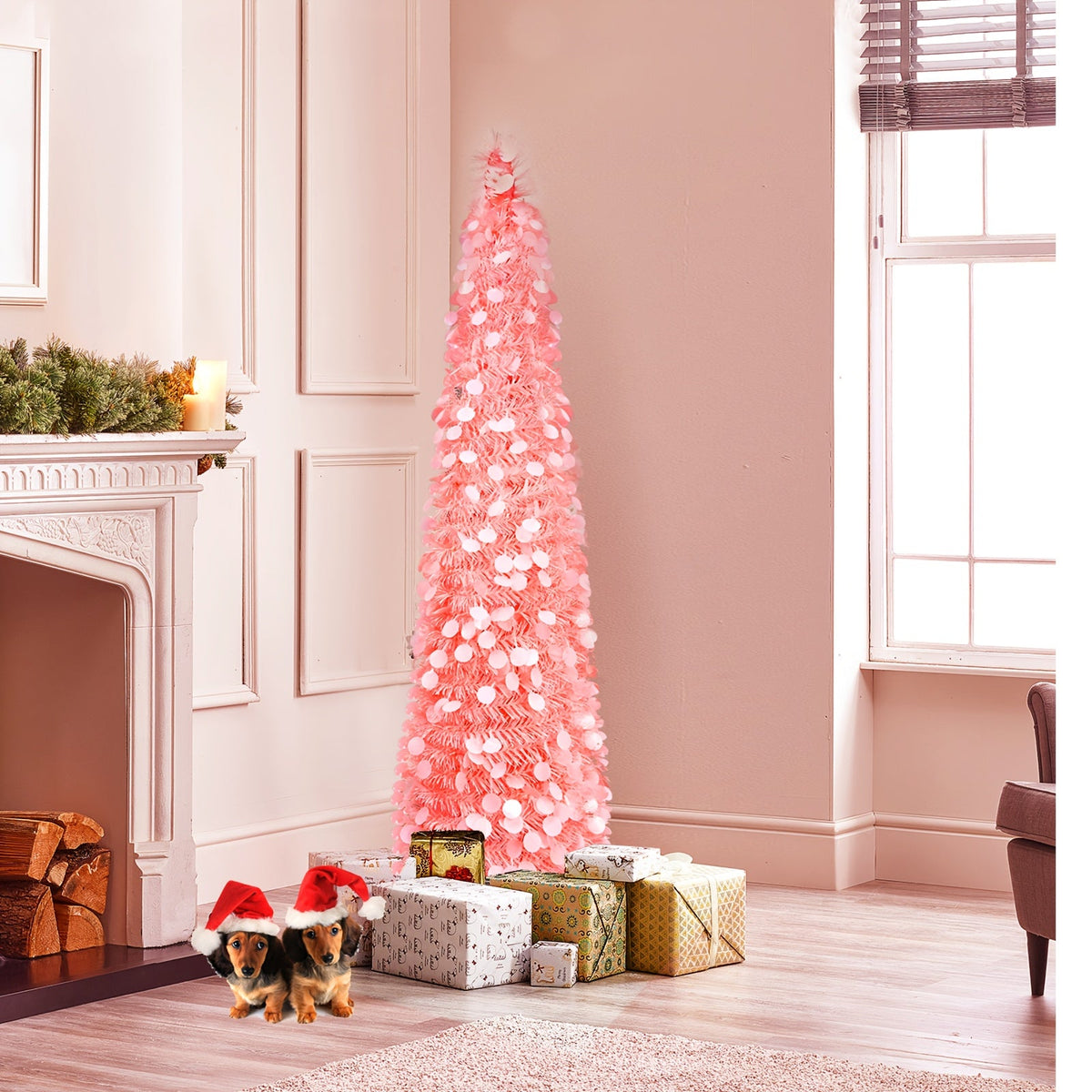 Pink Pop-Up Christmas Tree – product view 2