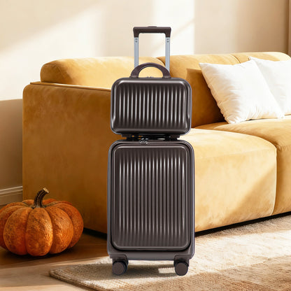 2-Piece Spinner Luggage Set with Cosmetic Case