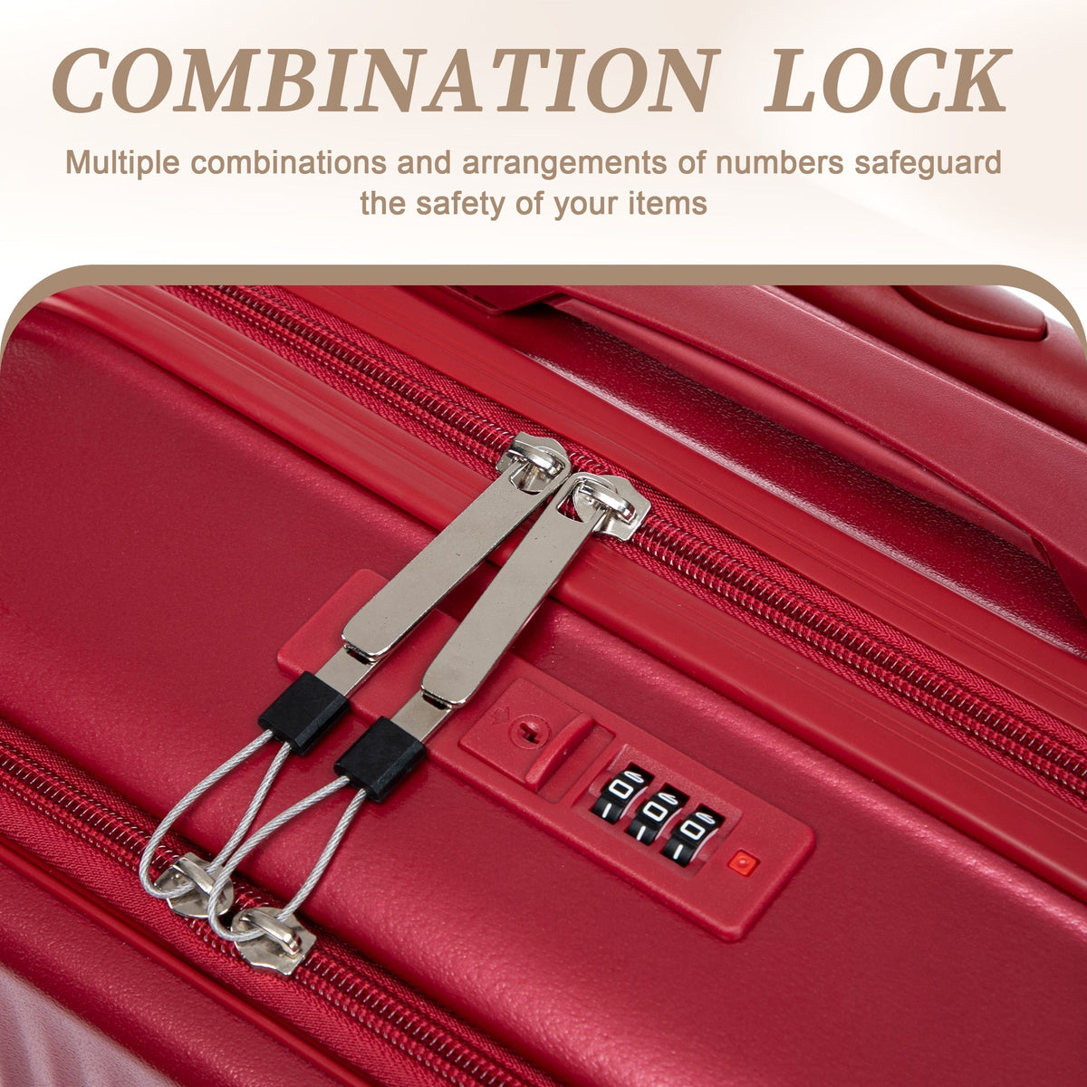 14"/20" 2-Piece ABS Spinner Luggage Set with Lock