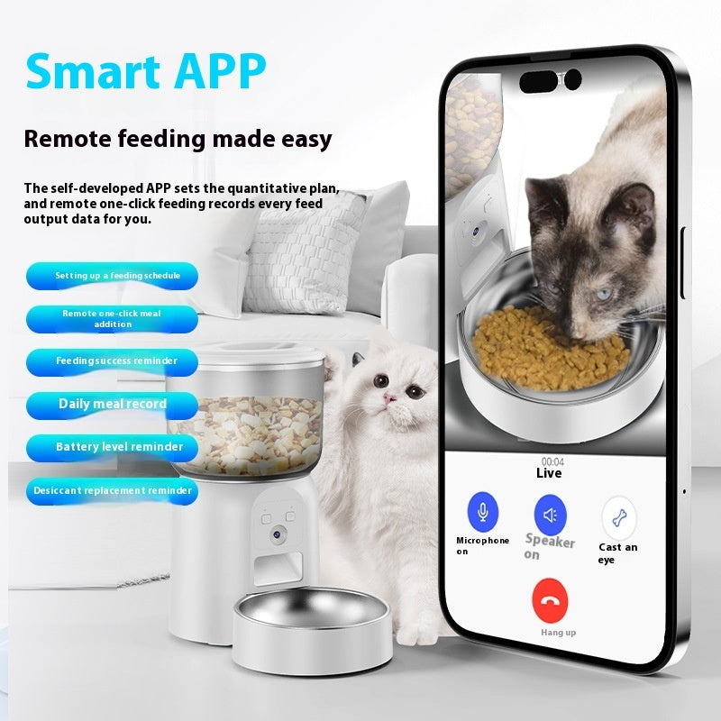 PET Intelligence Automatic Pet Feeder Monitoring Timing Moisture-proof