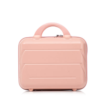 ABS 2-Piece Luggage Set with Spinner Wheels and Combination Lock - Pink