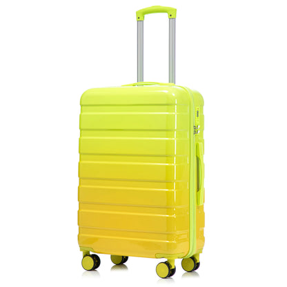 20"/24"/28" 3-Piece Spinner Luggage Set – Yellow & Green