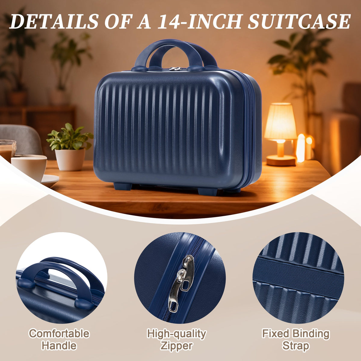 14"/20" 2-Piece ABS Spinner Luggage Set