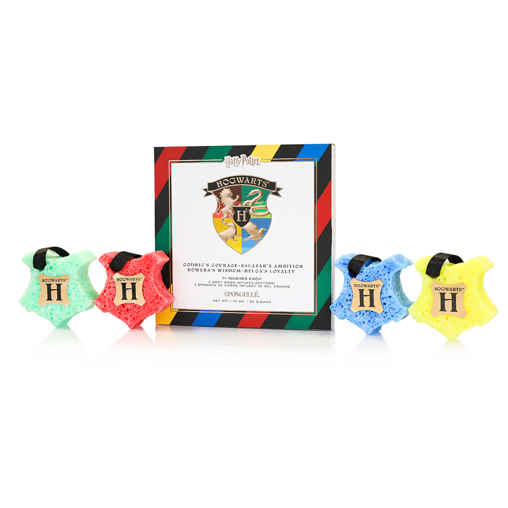 Spongellé Harry Potter Hogwarts Gift Set – 4 Body Wash Buffers