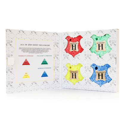 Spongellé Harry Potter Hogwarts Gift Set – 4 Body Wash Buffers