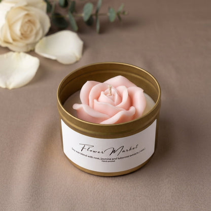 Rose Flower Candle in a Jar