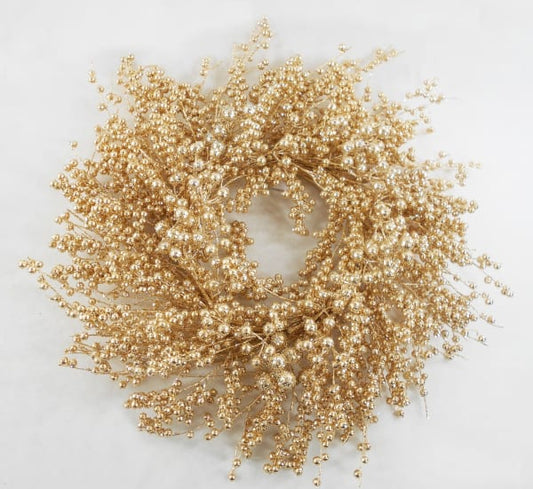 24" Gold Berry Wreath