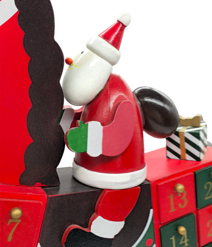 Santa's Wooden Horse Advent Calendar Wizardi F07M6-16 – product view 3