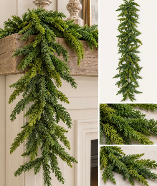 6' Foxtail Norfolk Pine Garland Natural Touch