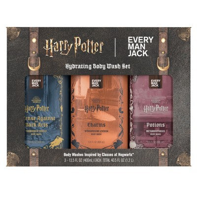 Every Man Jack Harry Potter Body Wash Gift Set – 3 Bottles, Imperfect Box