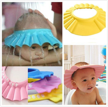 Kids’ Shampoo Shield Cap – Adjustable Bath & Hair-Wash Visor