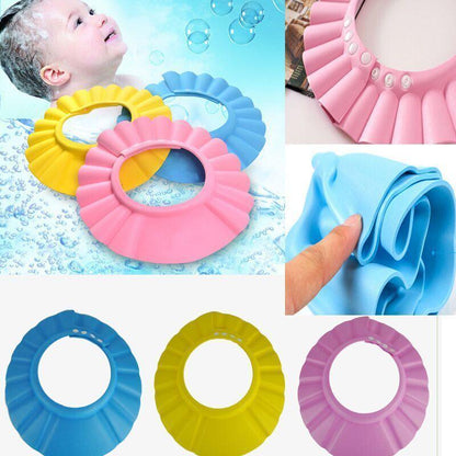 Kids’ Shampoo Shield Cap – Adjustable Bath & Hair-Wash Visor