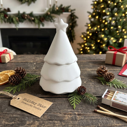 Holiday Star Christmas Tree Candle