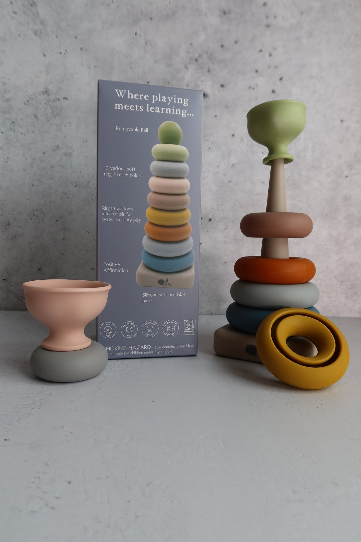 LYTL® Silicone Ring Stacking Toy – 10 Piece