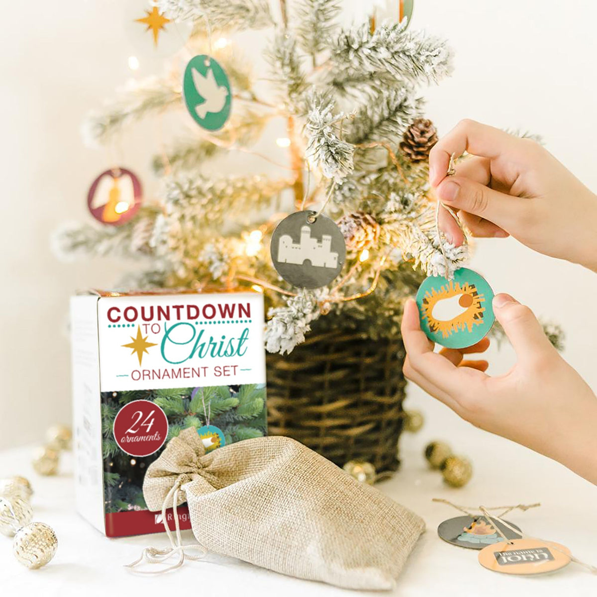 Christ Centered Advent Calendar Ornament Set – product view 2