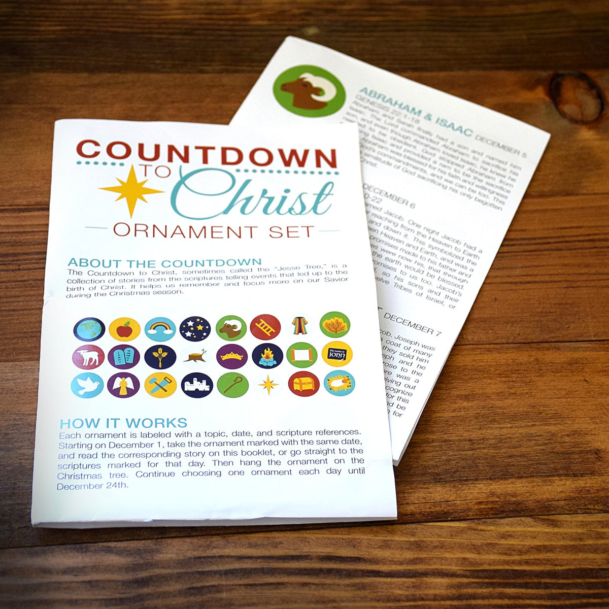 Christ Centered Advent Calendar Ornament Set – product view 5
