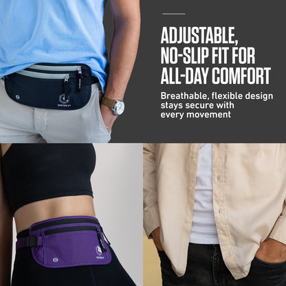 RFID-Safe Travel Money Belt & Hidden Organizer