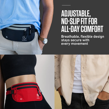 RFID-Safe Travel Money Belt & Hidden Organizer