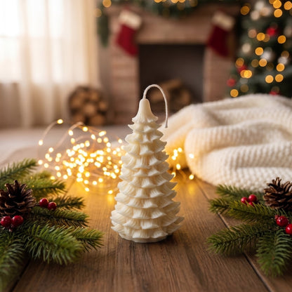 Christmas Tree Candle | Sculptural Soy Wax Holiday Decor