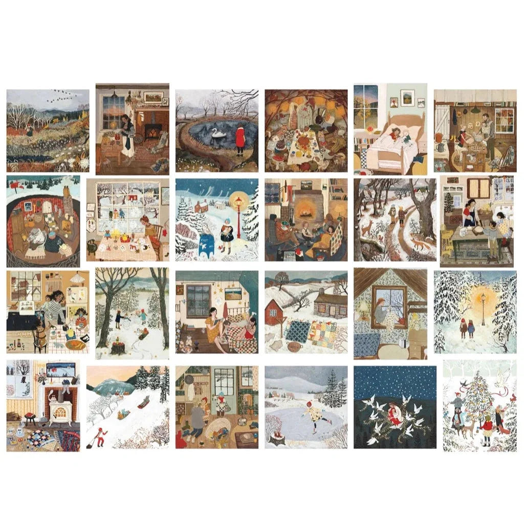 Loré Pemberton Advent Calendar - 24 Set of 100 Piece Mini Jigsaw Puzzles NYPC