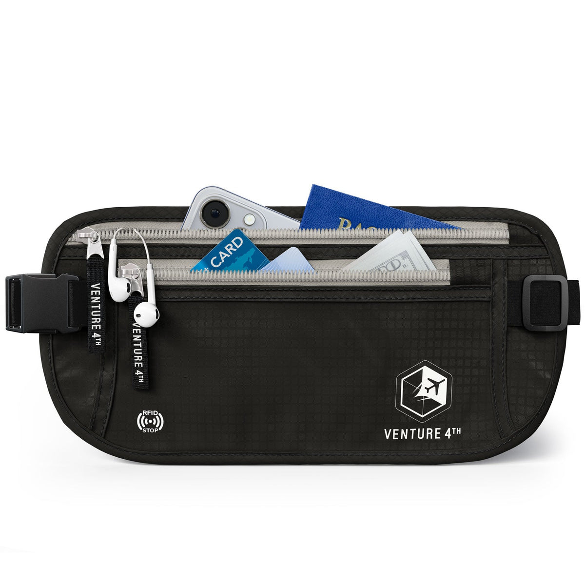 RFID-Safe Travel Money Belt & Hidden Organizer