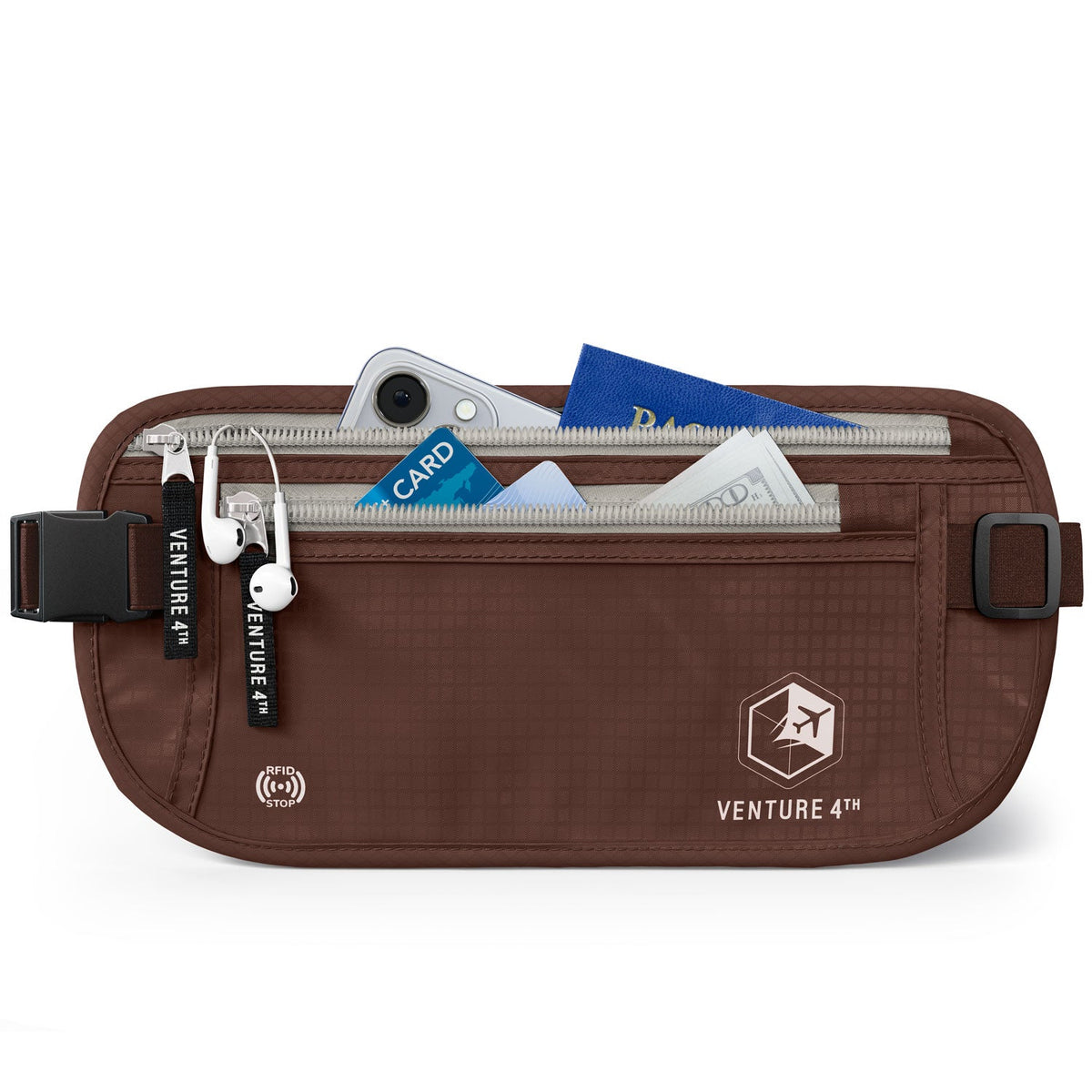 RFID-Safe Travel Money Belt & Hidden Organizer