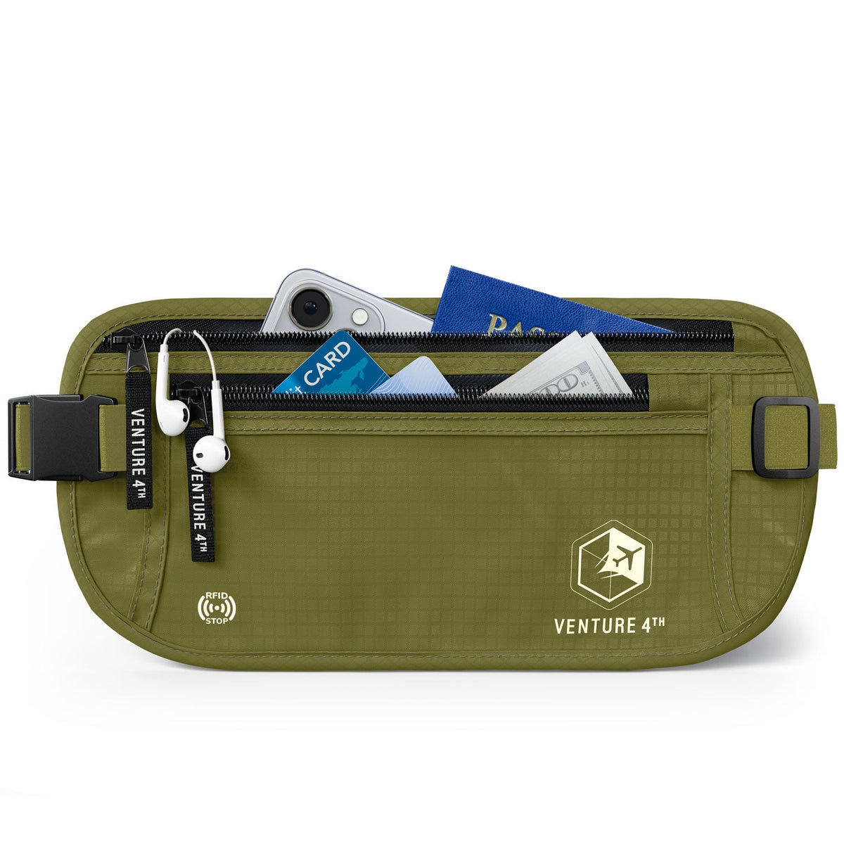 RFID-Safe Travel Money Belt & Hidden Organizer