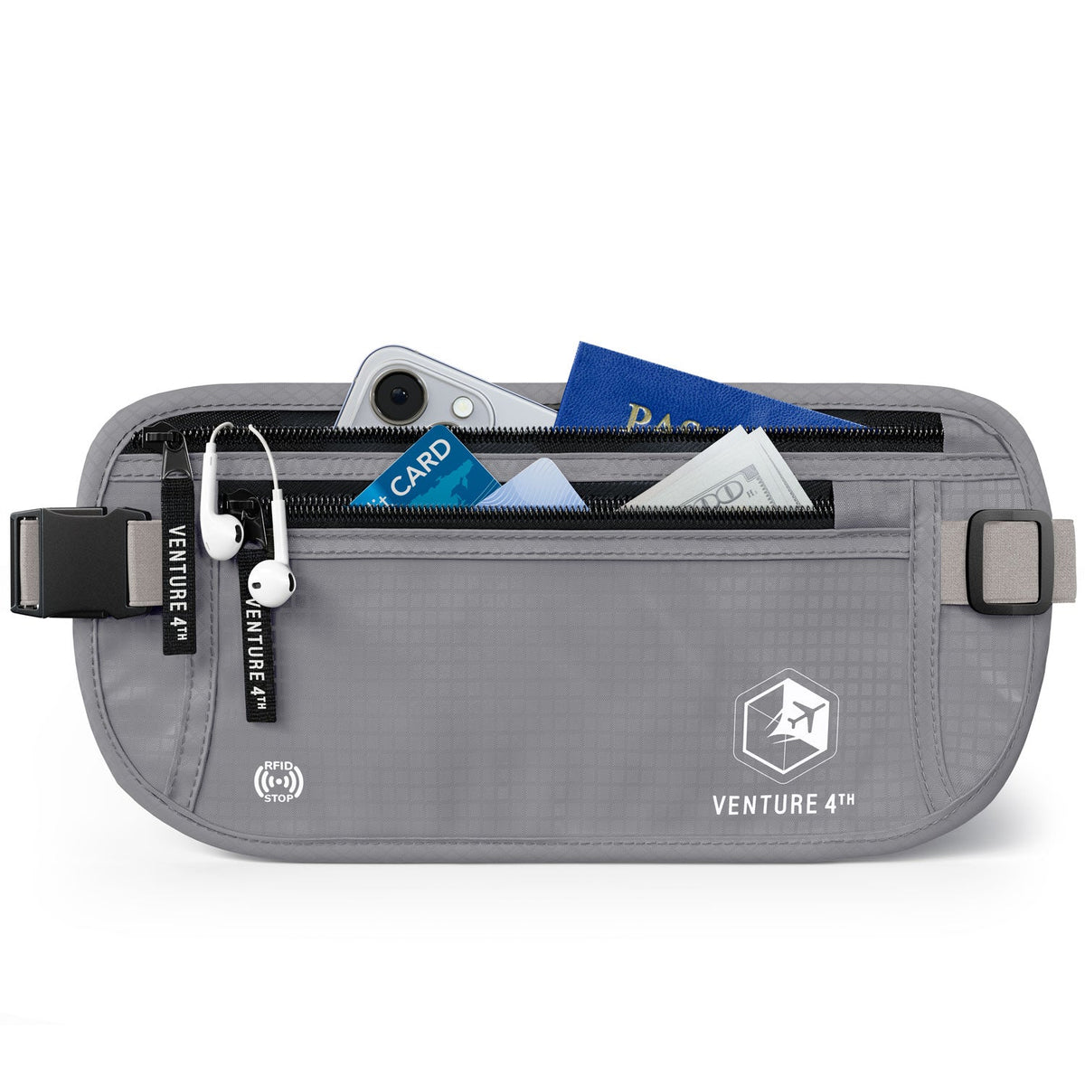 RFID-Safe Travel Money Belt & Hidden Organizer