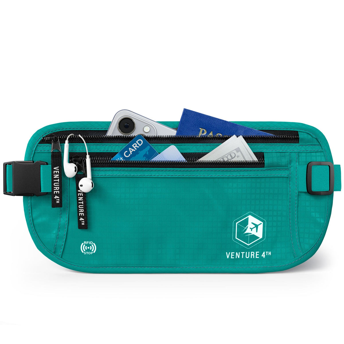 RFID-Safe Travel Money Belt & Hidden Organizer