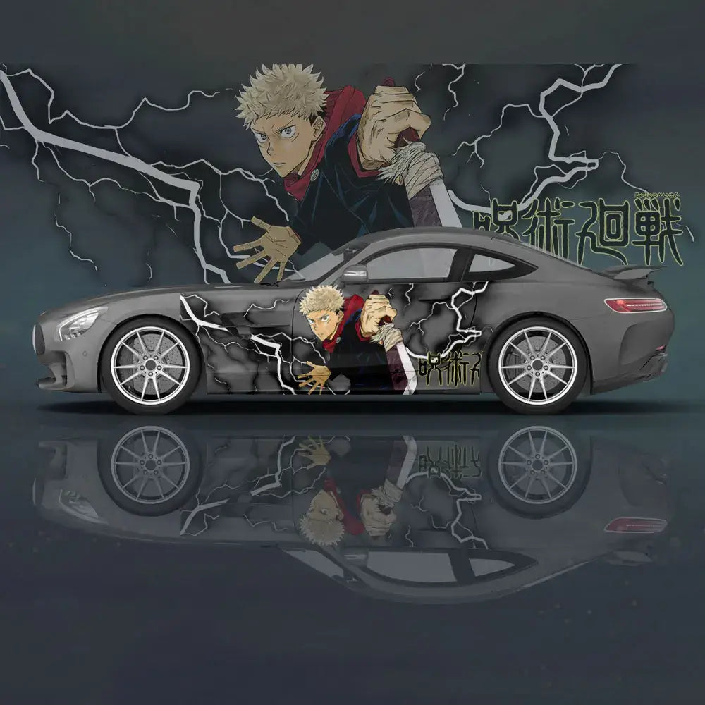 Yuji Itadori Anime Car Decal Sticker | 2pc Universal Set