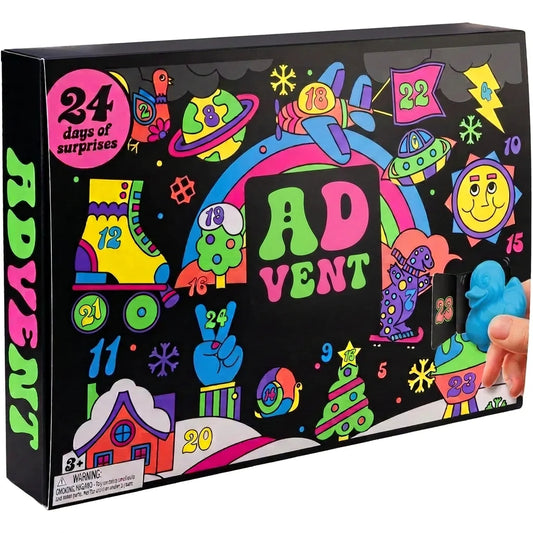 3D PVC Fidget Toy Advent Calendar – 24 Pieces, Ages 14+