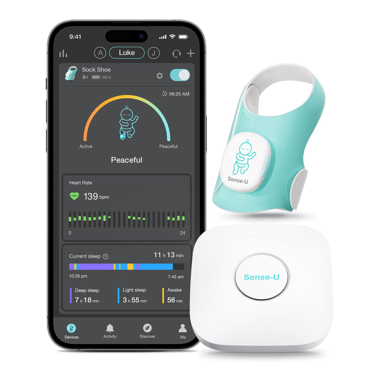 Sense-U Smart Sock Shoe O2 Baby Monitor