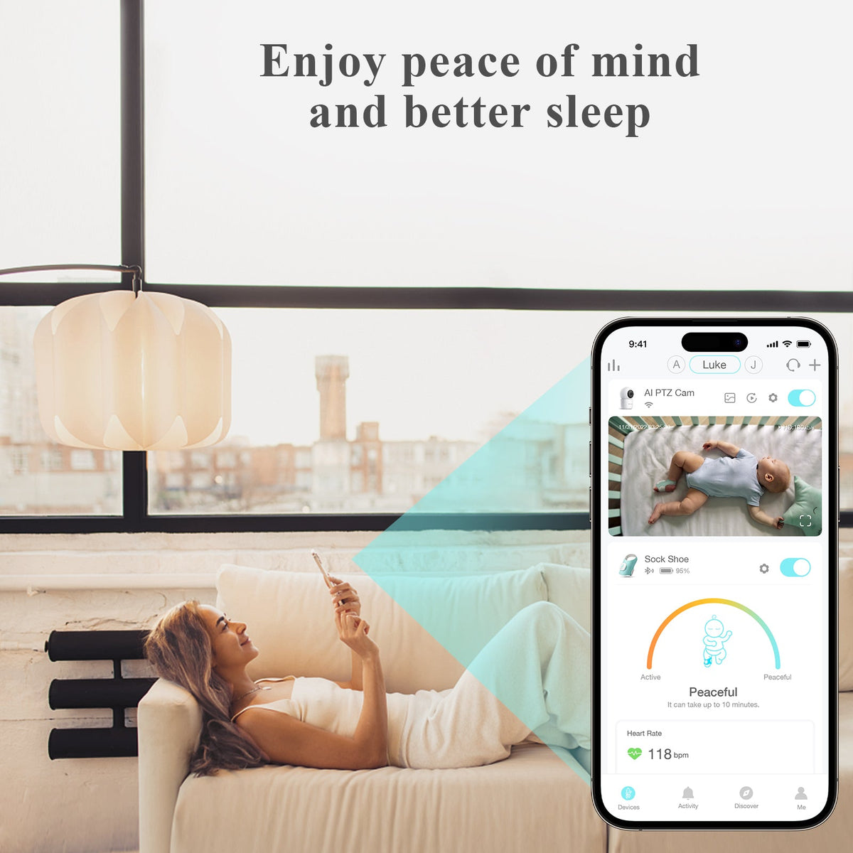 Sense-U Smart Sock Shoe O2 Baby Monitor