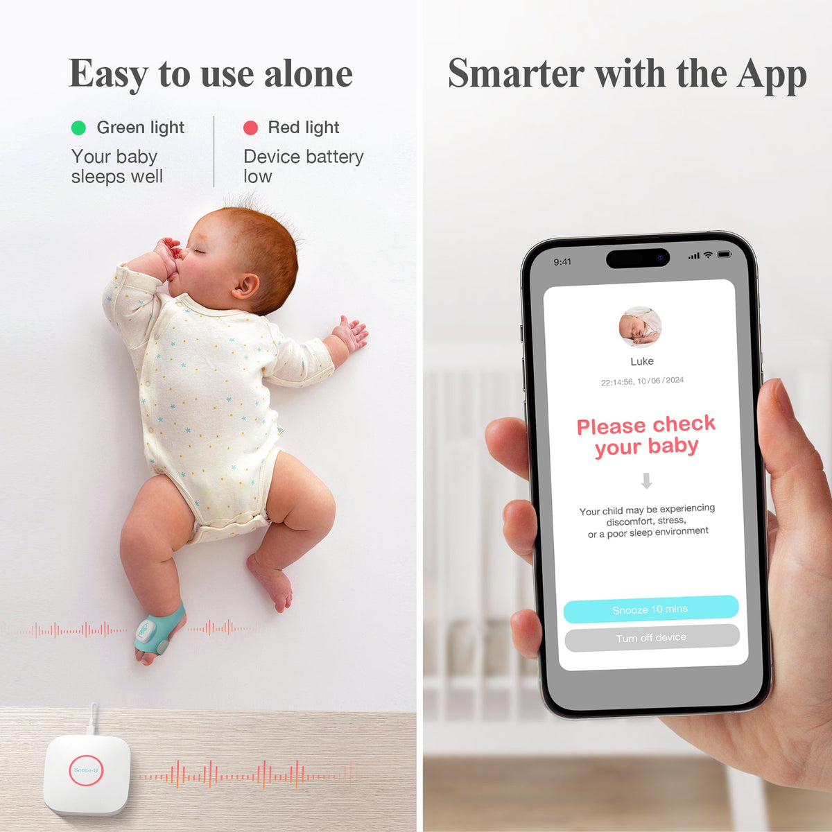 Sense-U Smart Sock Shoe O2 Baby Monitor