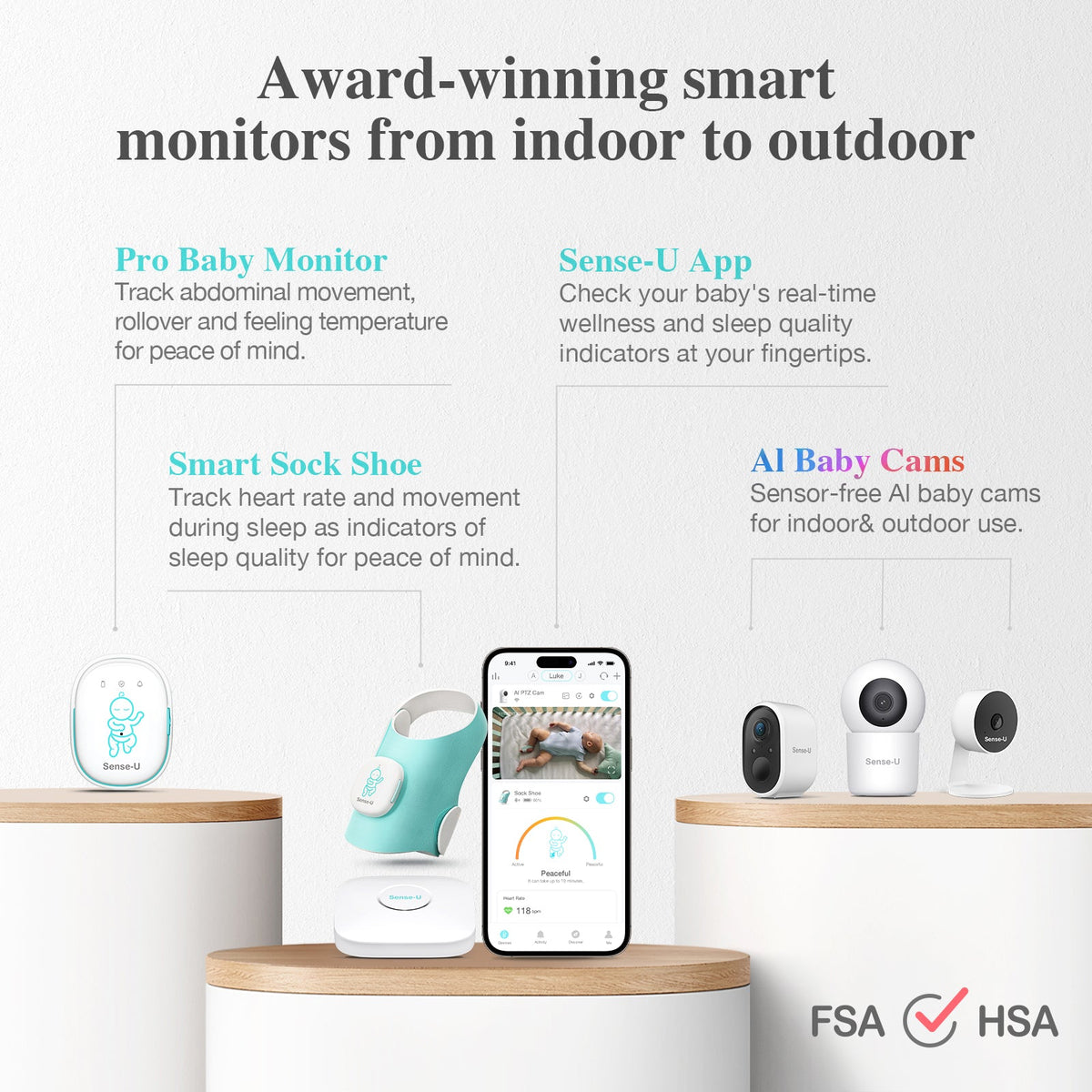 Sense-U Smart Sock Shoe O2 Baby Monitor