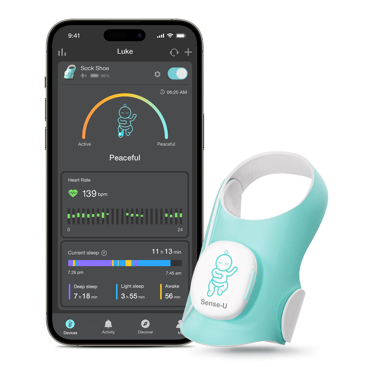 Sense-U Smart Sock Shoe O2 Baby Monitor