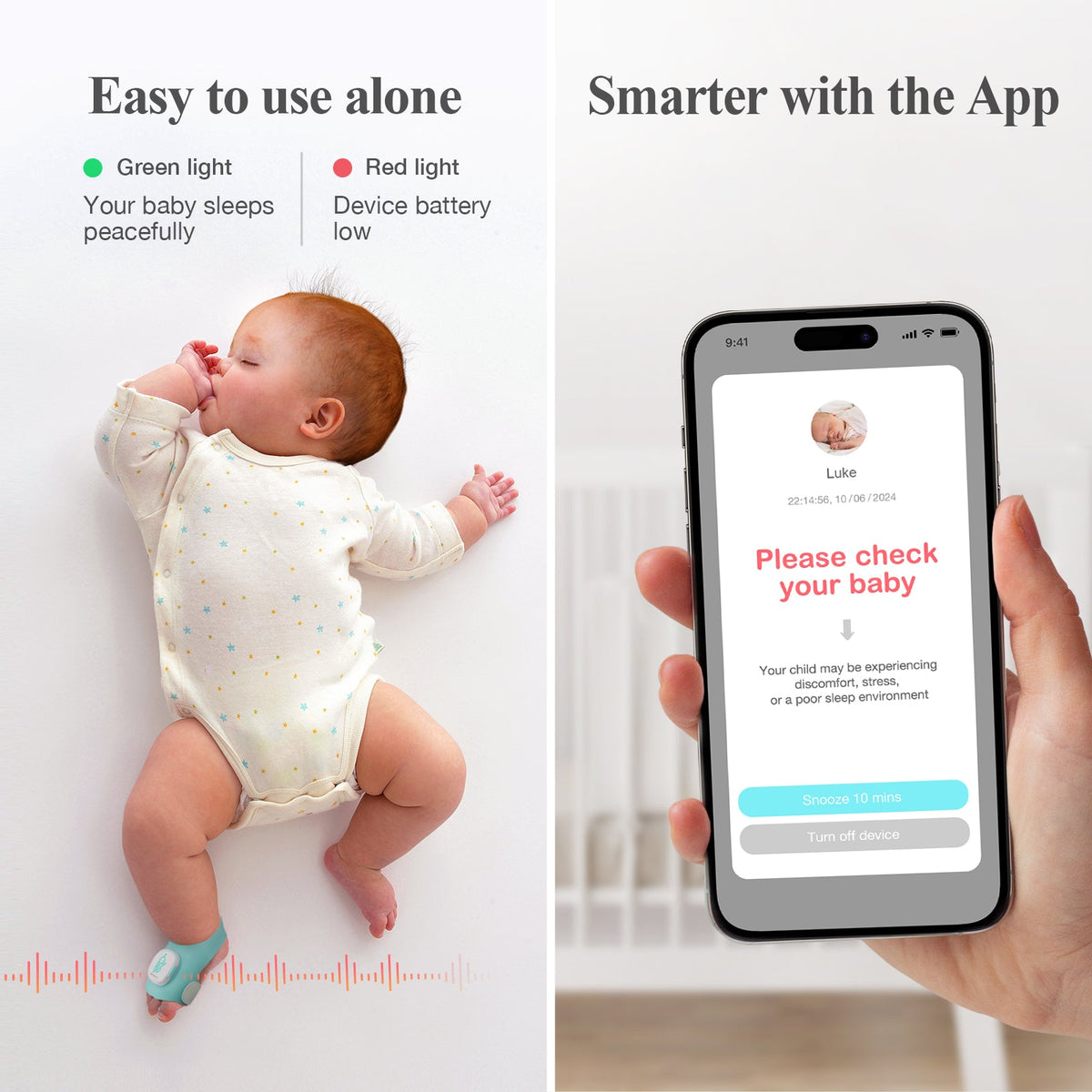 Sense-U Smart Sock Shoe O2 Baby Monitor