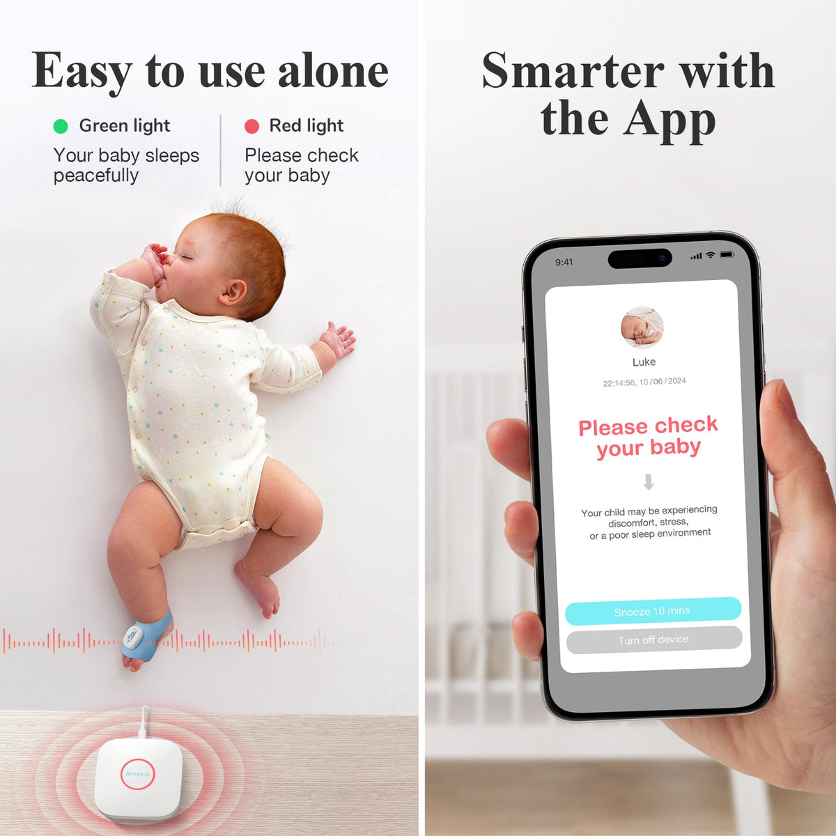 Sense-U Smart Sock Shoe O2 Baby Monitor