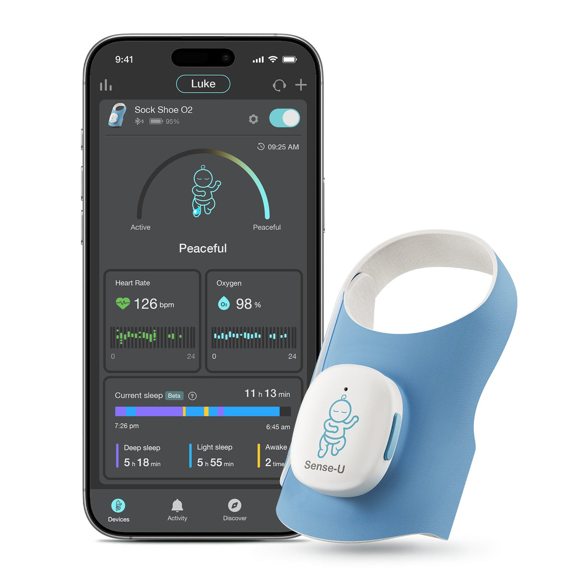 Sense-U Smart Sock Shoe O2 Baby Monitor