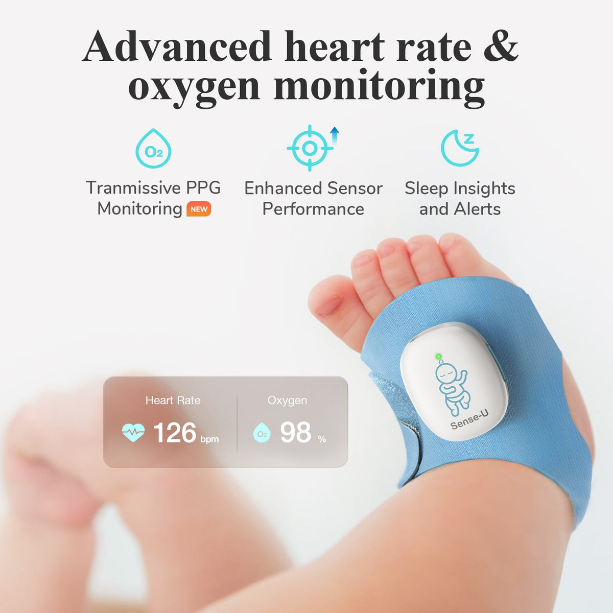 Sense-U Smart Sock Shoe O2 Baby Monitor