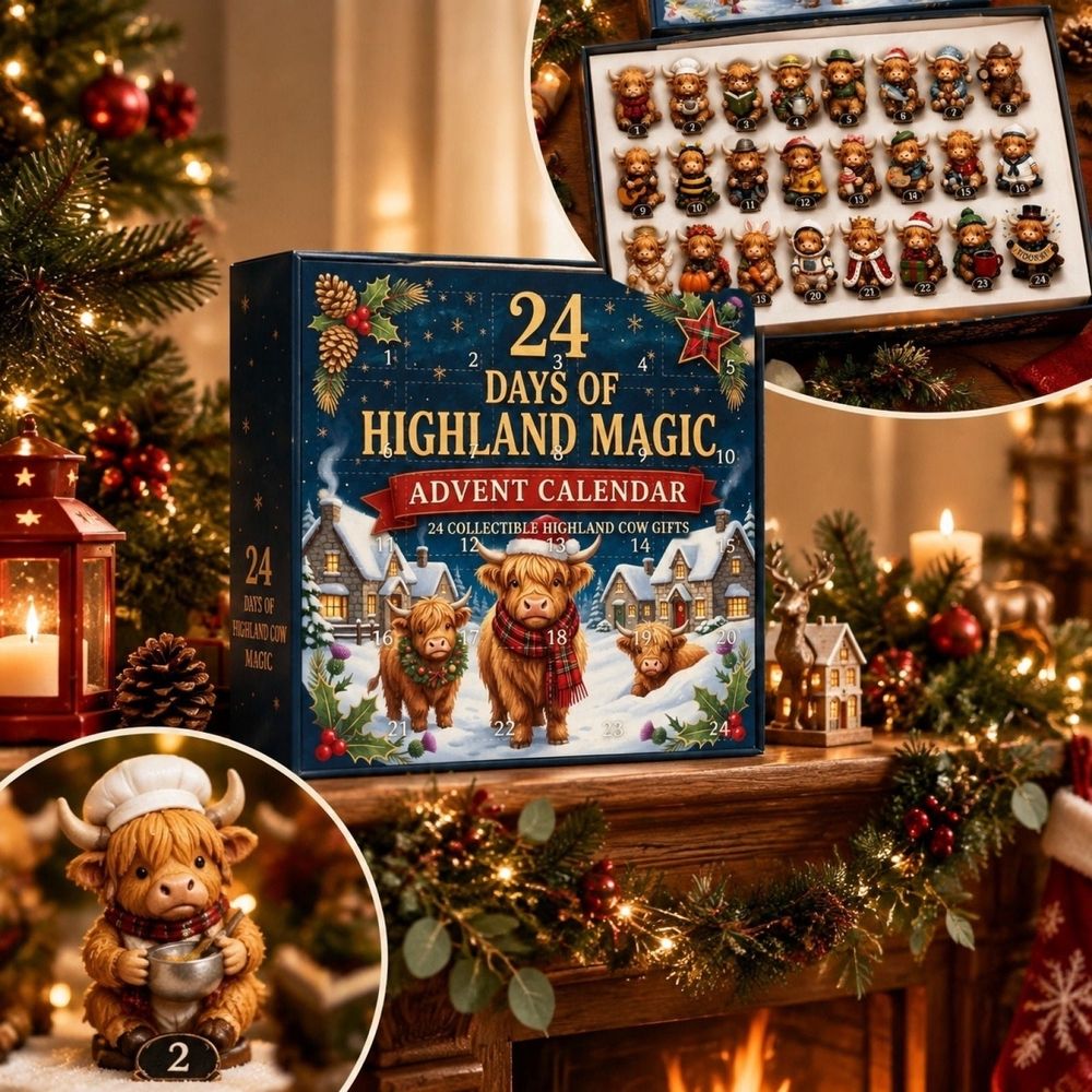 Highland Cow Figurine Advent Calendar – 24 Days – product view 5