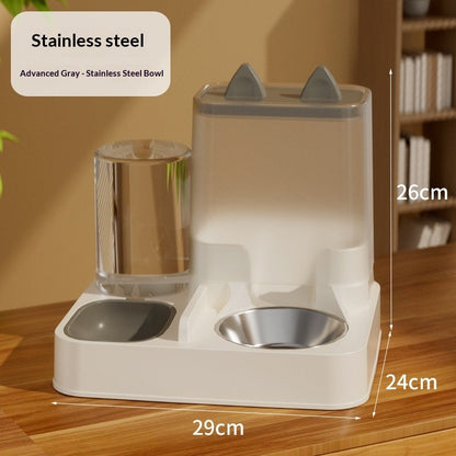 Automatic Cat Food Feeder And Water Dispenser Combo Bowl For Cats