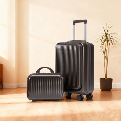 2-Piece Spinner Luggage Set with Cosmetic Case