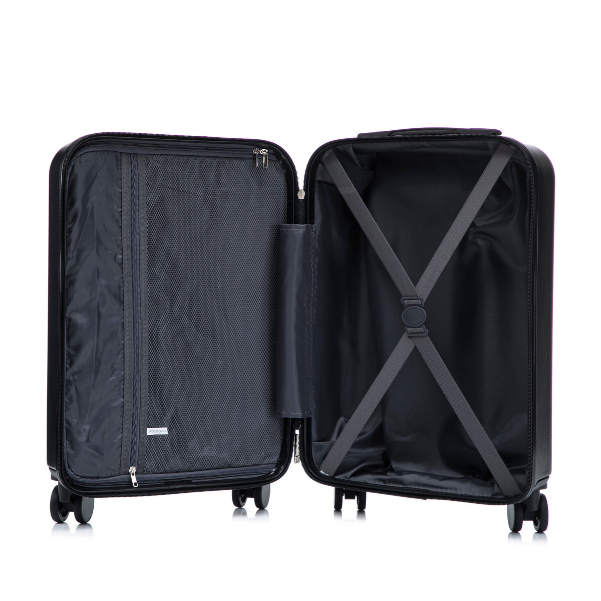 14" & 20" ABS Spinner Luggage Set with Cosmetic Case