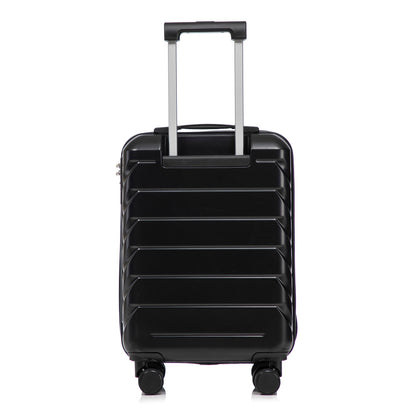 ABS Spinner Wheel Luggage Set with Combination Lock - Black