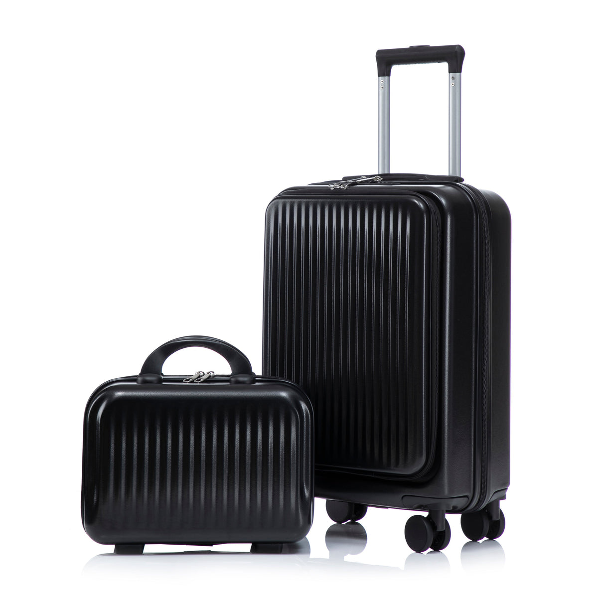 14" & 20" ABS Spinner Luggage Set with Cosmetic Case
