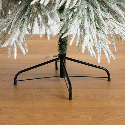 7' Flocked Down Swept Artificial Christmas Tree with 300 LED Lights