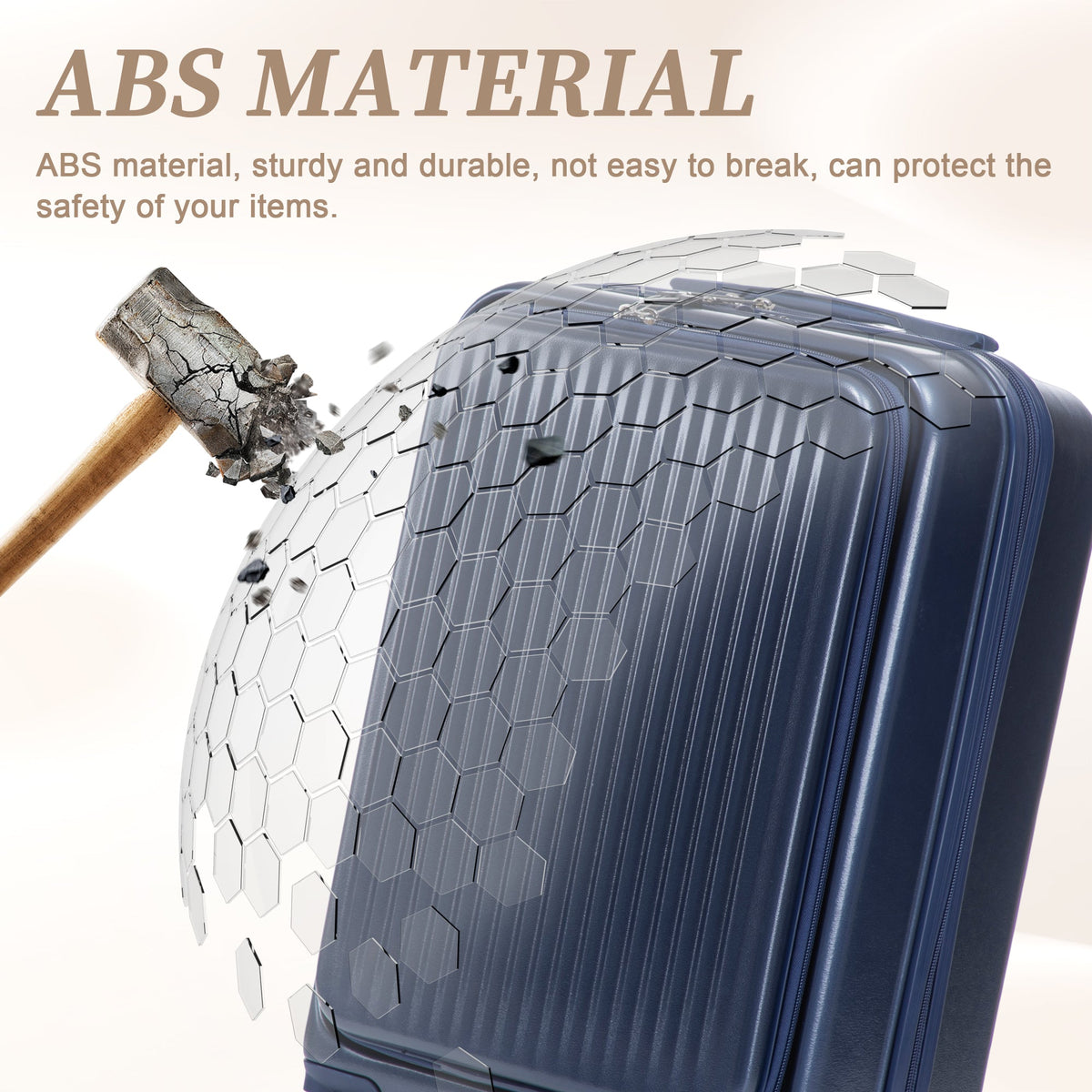 14"/20" 2-Piece ABS Spinner Luggage Set
