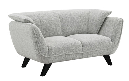 Nayeli Boucle Loveseat with Pocket Coil Seating - Gray or Dark Brown