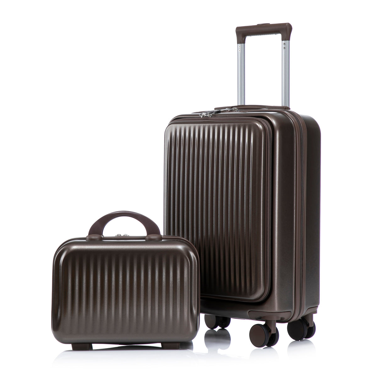 2-Piece Spinner Luggage Set with Cosmetic Case